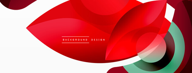 Creative geometric wallpaper. Minimal abstract background. Circle wave and round shapes composition vector illustration for wallpaper banner background or landing page