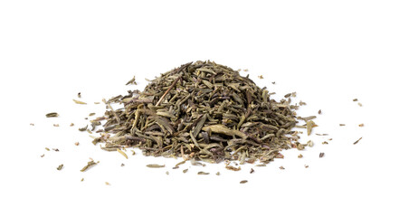 Heap of dried Thyme isolated on white