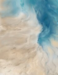 Blue and creamy wave with wind 