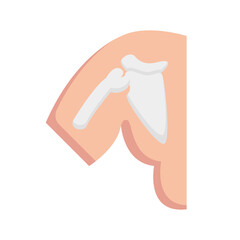 shoulder bone flat icon,medical icon