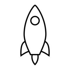 Simple Line Icon rocket, start up business sign. Illustration