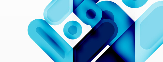 Square and circle minimal abstract background. Vector illustration for wallpaper banner background