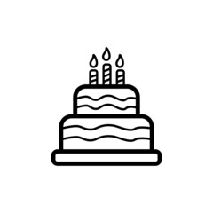 Birthday Cake Icon Vector Illustration