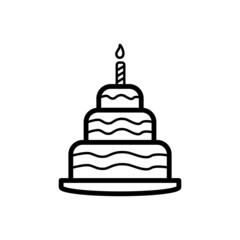 Birthday Cake Icon Vector Illustration