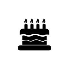 Birthday Cake Icon Vector Illustration