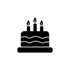 Birthday Cake Icon Vector Illustration