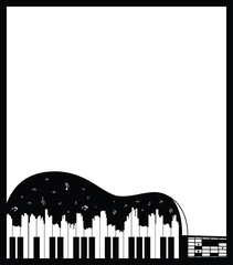 wall music decor laser cut file 