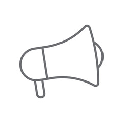 Cute Megaphone icon on white background. Illustration