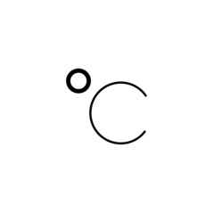 Celsius Icon Vector Illustration Flat Design Style 