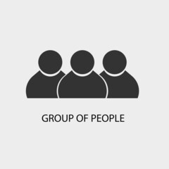 Group of people vector icon illustration sign