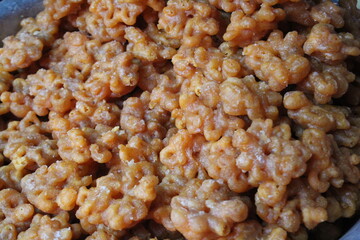 Varieties of sweets on a rural fair