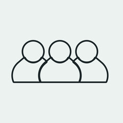 Group of people vector icon illustration sign