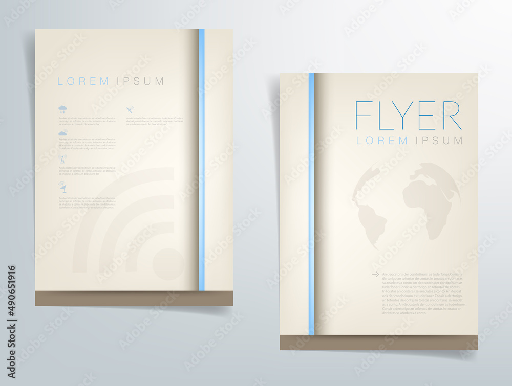 Fototapete Header flyer business brochure vector graphic with space for text and message design
