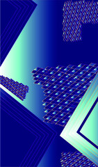 Obraz na płótnie Canvas Abstract blue background with squares
