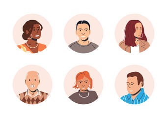 Different People Avatars. Set of User Portraits