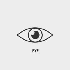 Obraz premium Eye vector icon illustration sign