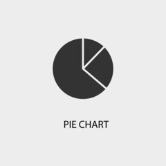 Pie chart vector icon illustration sign