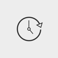 Time arrow vector icon illustration sign