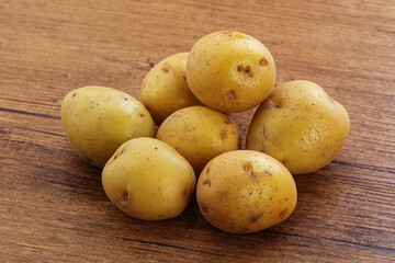 Raw small organic baby potato
