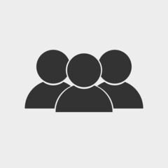 Users vector icon illustration sign