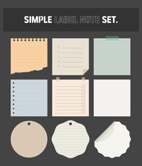 Simple label, memo paper, illustration. 
 - obrazy, fototapety, plakaty