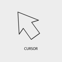 Cursor vector icon illustration sign