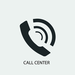 Call center vector icon illustration sign