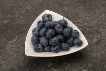 Ripe sweet tasty blueberries heap