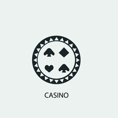 Fototapeta premium Casino vector icon illustration sign