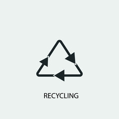 Recycling vector icon illustration sign