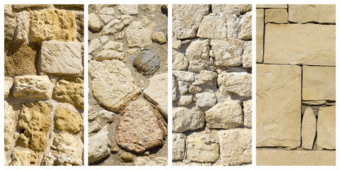 A collage of stone, light and different textures.
