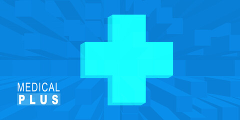 Fototapeta premium 2d rendering plus sign concept 