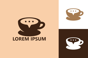 Coffee talk logo template design vector