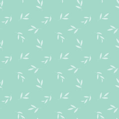 Abstract Simple Seamless Pattern Background with Leaves. Illustration