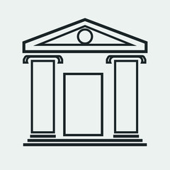 Bank vector icon illustration sign