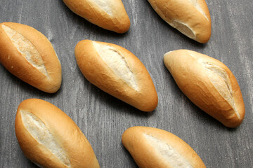 Fresh, delicious, fluffy, hot, freshly made Mexican bolillo, white, French or loaf bread. Popular and economical made with wheat flour
