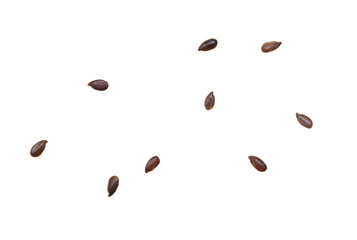 Sesame seeds isolated on white background.