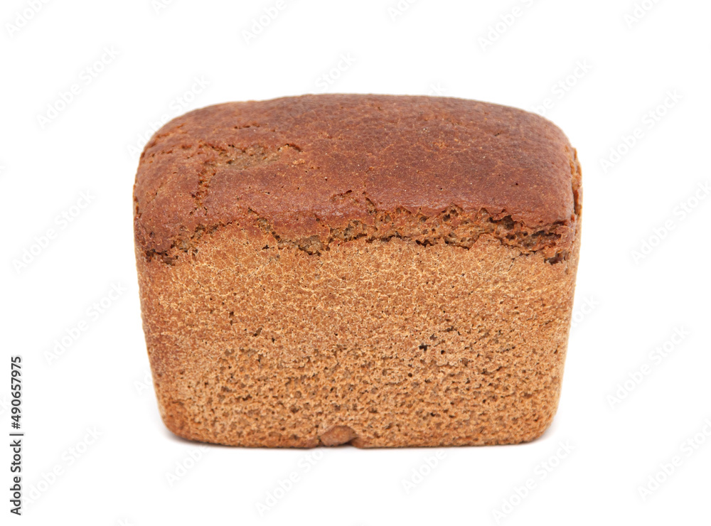 Wall mural bread isolated on white background.