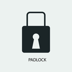 Obraz premium Padlock vector icon illustration sign