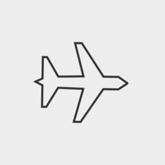 Plane vector icon illustration sign