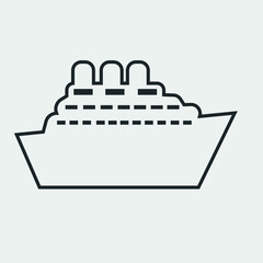 Ship vector icon illustration sign