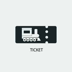 Ticket vector icon illustration sign