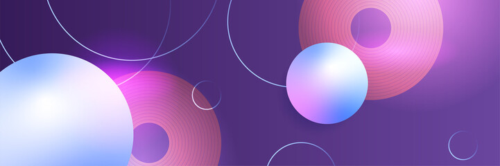 Modern abstract dark purple blue orange banner background. Vector abstract graphic design banner pattern background template.