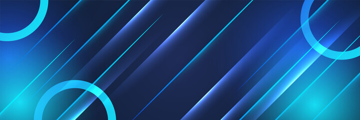 Modern abstract dark blue banner background. Vector illustration template with pattern. Design for technology, business, corporate, institution, party, festive, seminar, and talks.