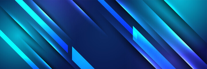Obraz premium Modern abstract dark blue banner background. Vector illustration template with pattern. Design for technology, business, corporate, institution, party, festive, seminar, and talks.