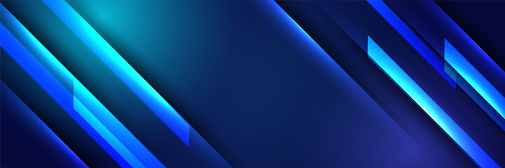 Fototapeta premium Modern abstract dark blue banner background. Vector illustration template with pattern. Design for technology, business, corporate, institution, party, festive, seminar, and talks.