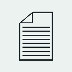 Document vector icon illustration sign