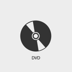 DVD vector icon illustration sign