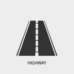 Highway vector icon illustration sign