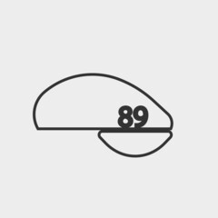 Bike helmet vector icon illustration sign